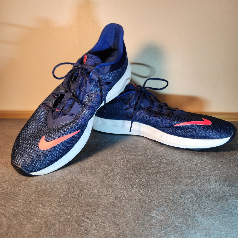 Nike Men's Size 15 Air Quest AA7403-403 Blue Void Red Orbit Running Sneakers EUC